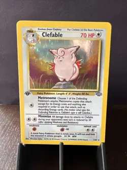 Pokemon TCG Clefable Holographic 1st Edition Jungle 1/64 - Image 1
