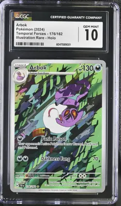 CGC 10 - Arbok 176/162 Illustration Rare - Temporal Forces Pokemon TCG Gem Mint - Image 1