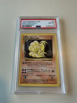 1999 Pokemon Set Shadowless Ninetales Holo #12/102 PSA 8 - Image 1