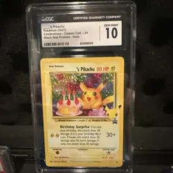 Pokemon Birthday Pikachu Holo Celebrations CGC 10 Gem Mint Black Star Promo ENG - Image 1