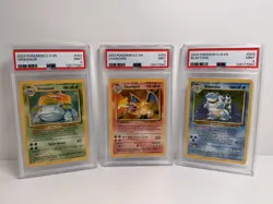 Pokemon Classic Collection Charizard, Venusaur, Blastoise Sequential PSA 9s - Image 1