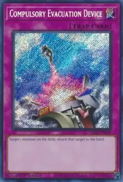 Yugioh! Compulsory Evacuation Device - RA01-EN069 - Secret Rare - 1st Edition Ne - Image 1
