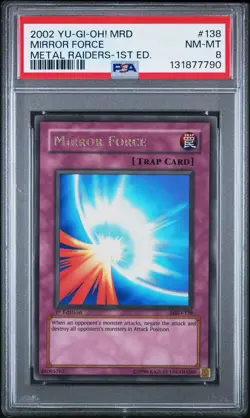 2002 Yu-Gi-Oh Mirror Force Metal Raiders MRD 1st Edition Ultra Rare PSA 8 - Image 1