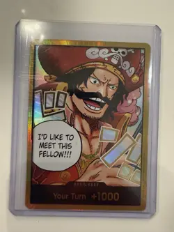 One Piece - Don!! Card, Gold Don!! Alt Art OP13 Carrying on His Will Gol.D.Roger - Image 1