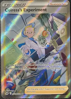 Colress's Experiment GG59/GG70 Crown Zenith: Galarian Gallery Holo Pokemon Card - Image 1