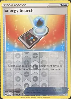 Energy Search 128/159 Crown Zenith Reverse Holo - Pokemon Card - Image 1