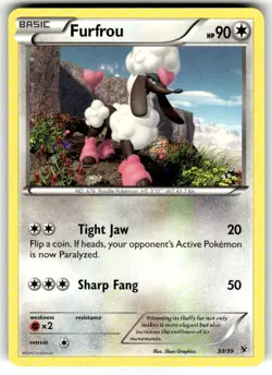 Furfrou 33/39 Kalos Starter Set Common Pokemon Card - Image 1