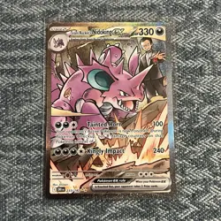 Pokemon TCG Team Rockets Nidoking EX Holo Card 233/182 Destined Rivals SIR NM - Image 1
