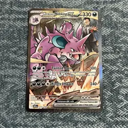 Pokemon TCG Team Rockets Nidoking EX Holo Card 233/182 Destined Rivals SIR NM - Image 2