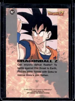 1996 Dragon Ball Z Can Anyone Defeat Raditz Prism Card #02 - Image 2