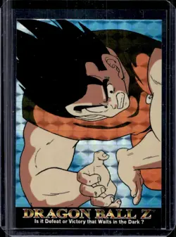 1996 Dragon Ball Z Goku Responding to Raditz's Attack Prism Card #06 - Image 1