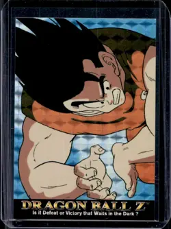 1996 Dragon Ball Z Goku Responding to Raditz's Attack Prism Card #06 - Image 1