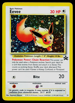 Pokemon Card - Eevee Promo WoTC Black Star Promo 11 SWIRL - Image 1