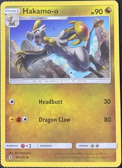 Hakamo-o 99/145 Sm-Guardians Rising Regular - Pokemon Card - Image 1