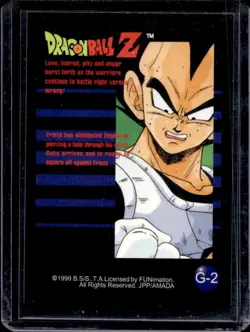 1999 ArtBox Dragon Ball Z Frieza has eliminated Vegeta . Prizm Cards #G-2 - Image 2