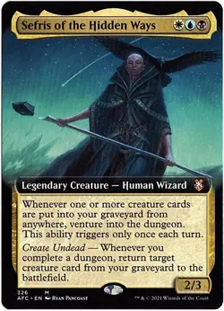 MTG Adventures in the Forgotten Realms Sefris of the Hidden Ways ExtArt (Mythic) - Image 1