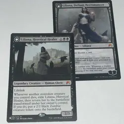 MTG - Liliana, Heretical Healer / Defiant Necromancer Original Artwork - Image 1