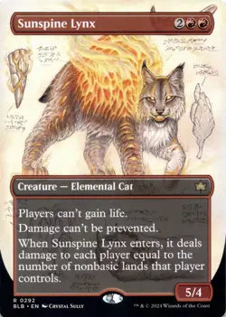 Sunspine Lynx (Borderless) Bloomburrow - Magic MTG NM - Image 1