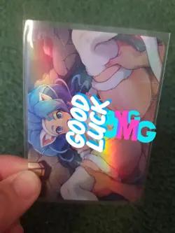 POKEMON BABE RAINBOW FOIL WAIFU ANIME CARD - Image 1