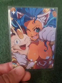 POKEMON BABE RAINBOW FOIL WAIFU ANIME CARD - Image 3