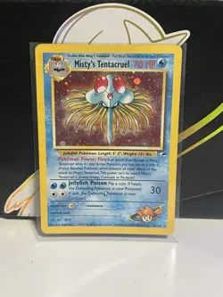 Misty's Tentacruel 10/132 Holo Gym Heroes Unlimited Pokemon Card - LP - Image 1