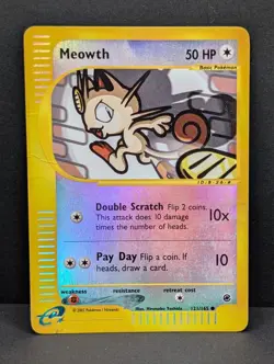 Meowth 121/165 Expedition Base Set Reverse Holo Rare Pokemon TCG Nintendo HP - Image 1