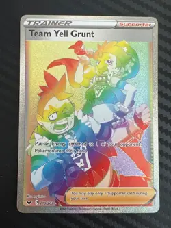 Pokemon TCG Team Yell Grunt SWSH Base Set Full Art Secret Rare 210/202 NM - Image 1