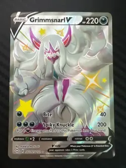Pokemon TCG Grimmsnarl V Shining Fates SV116/SV122 Holo Shiny Holo Rare NM - Image 1
