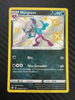 Pokemon TCG Morgrem SV084/SV122 Shinning Fates Sword And Shield Shiny Rare VLP - Image 1