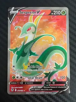 Pokemon TCG Serperior V (Full Art) Silver Tempest 170/195 Holo Ultra Rare NM - Image 1
