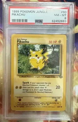 1999 Pokemon Jungle Pikachu 60/64 PSA 8 - Image 1
