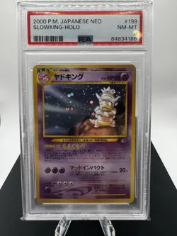 1999 Pokemon Japanese Neo Slowking Holo #199 PSA 8 NM-MT - Image 1