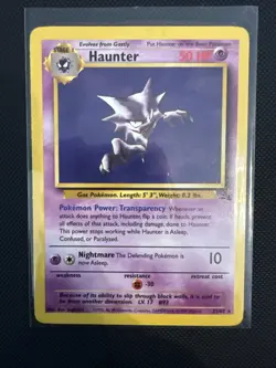 Pokemon TCG Haunter Fossil 21/62 Non-Holo Rare Near Mint - Image 1