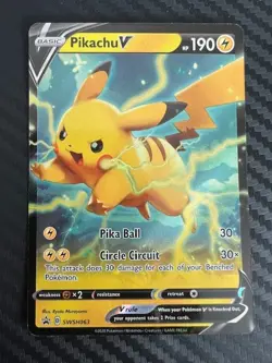 Pokemon TCG Pikachu v Sword & Shield SWSH063 Holo Promo NM - Image 1