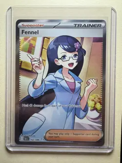 Pokemon TCG Fennel 162/086 Black Bolt Ultra Rare Full Art Trainer Holo - Image 1