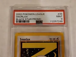 PSA 9 MINT Pokemon League Snorlax Z # 49 WOTC Black Star Promo Card 2002 - Image 2