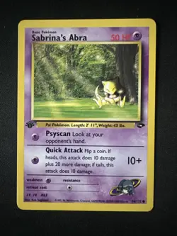 Pokemon TCG Sabrina's Abra Gym Challenge Common Card 94/132 1st Edition - Image 1