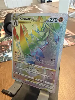 Pokemon TCG Kleavor VSTAR Holo Card 196/189 Astral Radiance Secret Rainbow Rare - Image 3