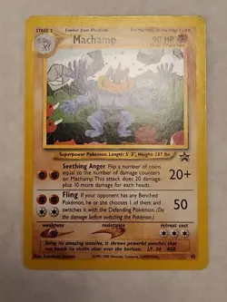 Pokemon Machamp BLACK STAR 43 - WOTC PROMO CARD - POKEMON LEAGUE 2002 - Image 1