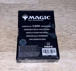 Nicol Bolas Silver Plated Metal Card Magic The Gathering Fanattik - Image 2