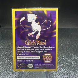 1999 Pokemon Promo Card “Catch Mew" WOTC "Pokemon The First Movie" NM-LP - Image 1