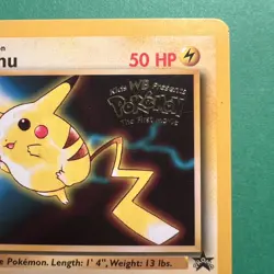 Pikachu #4 WB First Movie Black Star Promo Rare Pokemon Card Vintage 1999 WOTC - Image 3