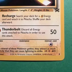 Pikachu #4 WB First Movie Black Star Promo Rare Pokemon Card Vintage 1999 WOTC - Image 5