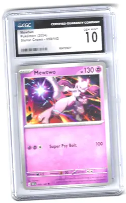 2024 Pokemon Mewtwo Stellar Crown #59 Graded Card CGC 10 gem mint - Image 1