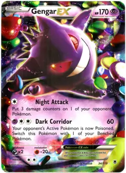Gengar EX 34/119, HP 170, JUMBO Promo Pokemon Card, FULL ART - Image 1