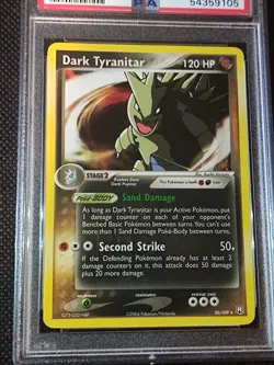 2004 Pokemon Card - EX Team Rocket Returns - Dark Tyranitar - #20/109 - PSA 6 - Image 2