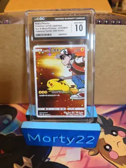 CGC 10 Gem Mint Red's Pikachu 270/SM-P 20th Anniversary Promo 2018 Japanese Card - Image 1