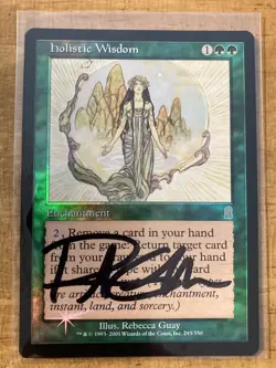 MTG?Artist Signed HOLISTIC WISDOM FOIL?Odyssey NM/M RARE 2001 Guay Art UNPLAYED - Image 1