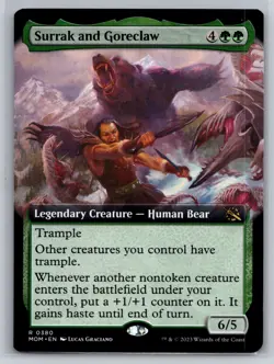 Surrak and Goreclaw (Extended Art) R March of the Machine 380 NM - Image 1