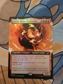 Avatar Roku, Firebender Extended Art Foil Mythic MTG Avatar The Last Airbender - Image 1